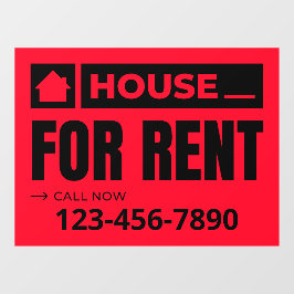 カスタマイズレッドブラックハウスの賃貸エテ実在ート ウィンドウサイン