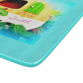 カスタマイズレトロのヴィンテージのキャンピングカーの青 カッティングボード (角)