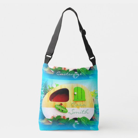 カスタマイズレトロのヴィンテージのキャンピングカー クロスボディバッグ (正面)
