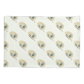 カスタマイズレトロのヴィンテージの涙のキャンピングカー 枕カバー (裏面)