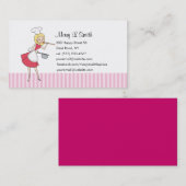 カスタマイズレトロの女の子のシェフの個人的なテレホンカード- コーリングカード (正面/裏面)