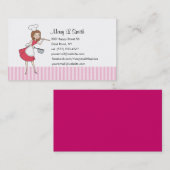 カスタマイズレトロの女の子のシェフの個人的なテレホンカード- 名刺 (正面/裏面)