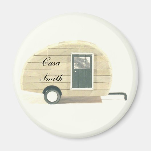 カスタマイズレトロヴィンテージティアドロップキャンパー マグネット (正面)