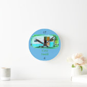 カスタマイズレトロヴィンテージ ラウンド壁時計 (ホーム)