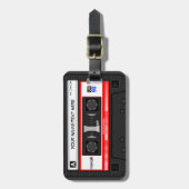 カスタマイズレトロ音楽カセットテープ ラゲッジタグ (正面縦)