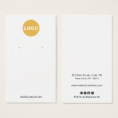 カスタマイズロゴ付きイヤリング (正面&裏面)