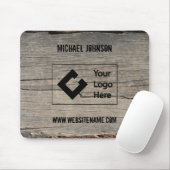 カスタマイズロゴ付き木材テクスチャー事業 マウスパッド (マウス)