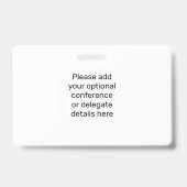 カスタマイズロゴ写真IDボランティア抽象芸術ブルー バッジ (裏面)