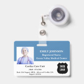 カスタマイズロゴ登録ナース バッジ (Front with Retractable)