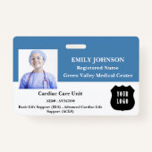 カスタマイズロゴ登録ナース バッジ (正面)