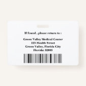 カスタマイズロゴ登録ナース バッジ (裏面)