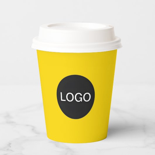 カスタマイズロゴ、ラグジュアリー金ゴールド 紙コップ (正面)