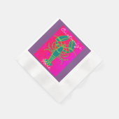 カスタマイズロブスター 縁ありカクテルナプキン (角)