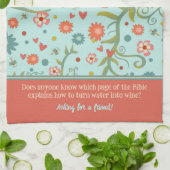 カスタマイズワイおもしろいン引用文フローラ キッチンタオル (折り畳み)