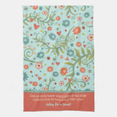 カスタマイズワイおもしろいン引用文フローラ キッチンタオル (縦)