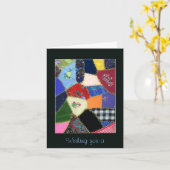 カスタマイズヴィンテージの熱狂するなキルトNotecard - カード (黄色い花)