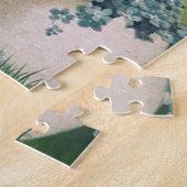 カスタマイズヴィンテージイースターバニーラビット素朴 ジグソーパズル (側面)