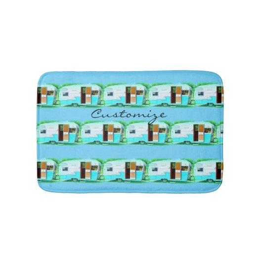 カスタマイズヴィンテージキャラバンキャンパーThunder_Cove バスマット (正面)