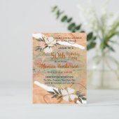 カスタマイズヴィンテージテーマ誕生日招待状カード インビテーションポストカード (スタンド正面)