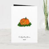 カスタマイズヴィンテージハロウィンアートグリーティングカード カード (裏面)