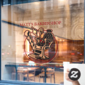 カスタマイズヴィンテージバーバーショップフロントドアまたは ウィンドウサイン (カフェ窓)