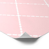 カスタマイズヴィンテージピンクサインプリント ポスター (角)