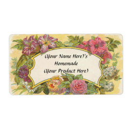 カスタマイズヴィンテージフローラキャニングまたはキャンドルラベル ラベル