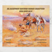 カスタマイズヴィンテージブラックフット先住民部族 ビールラベル (シングルラベル)