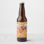 カスタマイズヴィンテージブラックフット先住民部族 ビールラベル (正面)