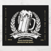 カスタマイズヴィンテージプロフェッショナルブラック ビールラベル (シングルラベル)