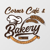 カスタマイズヴィンテージベーカリーグレインバナーアーストーン ウィンドウサイン (シート)