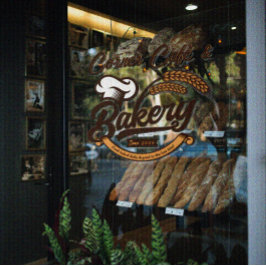 カスタマイズヴィンテージベーカリーグレインバナーアーストーン ウィンドウサイン