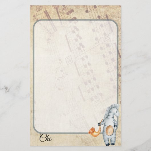 カスタマイズヴィンテージミュージカル 便箋 (正面)