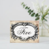 カスタマイズヴィンテージルックテーブル番号カード ポストカード (スタンド正面)