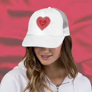 カスタマイズヴィンテージレースハート キャップ