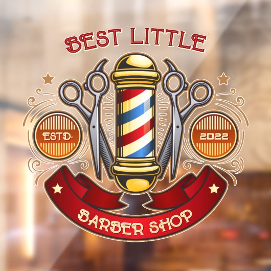 カスタマイズヴィンテージ旧ファッションド理容師ショップポール ウィンドウサイン (シート2)