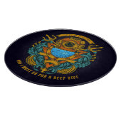 カスタマイズヴィンテージ深いシーアンドスキューバダイバーグラフィック カッティングボード (角)