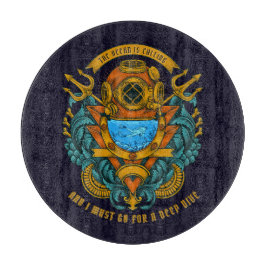 カスタマイズヴィンテージ深いシーアンドスキューバダイバーグラフィック カッティングボード