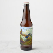 カスタマイズヴィンテージ犬ハンター洗浄グルーズ ビールラベル (正面)