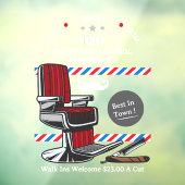 カスタマイズヴィンテージ理容師ショップチェアひげカミソリ ウィンドウサイン (シート3)