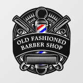 カスタマイズヴィンテージ理容師ショップポールフロントドア ウィンドウサイン (シート)