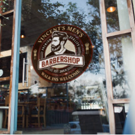 カスタマイズヴィンテージ理容師ショッモダンプ ウィンドウサイン