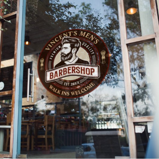 カスタマイズヴィンテージ理容師ショッモダンプ ウィンドウサイン