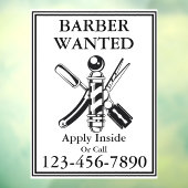 カスタマイズヴィンテージ理容師指名手配理容師ショップ ウィンドウサイン (シート3)