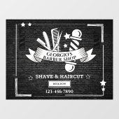 カスタマイズヴィンテージ理容師極記号ウィンドウ ウィンドウサイン (シート)