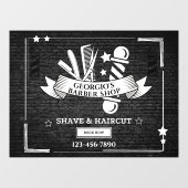 カスタマイズヴィンテージ理容師極記号 ウィンドウサイン (シート)