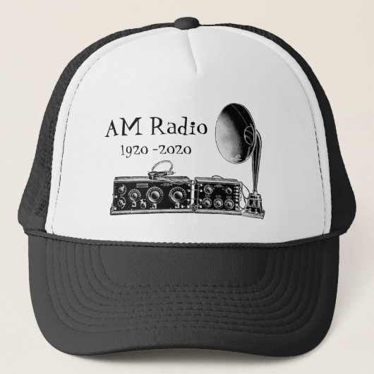 カスタマイズヴィンテージAM無線受信機 キャップ (正面)