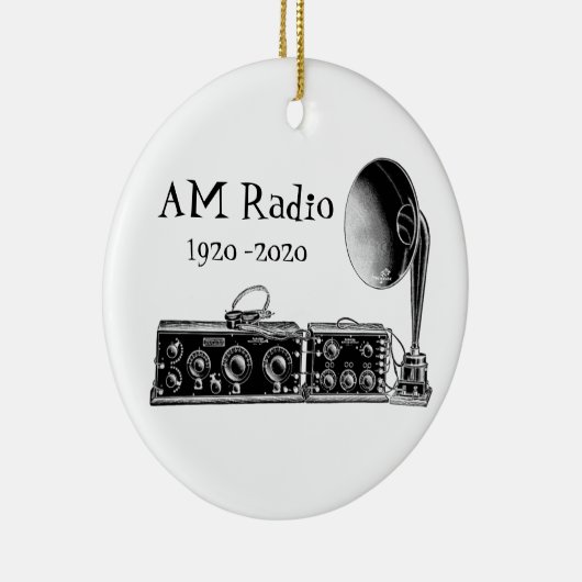 カスタマイズヴィンテージAM無線受信機 セラミックオーナメント (右)