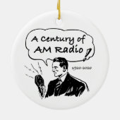 カスタマイズヴィンテージAM無線受信機 セラミックオーナメント (裏面)