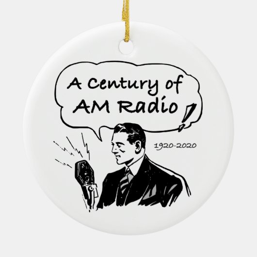 カスタマイズヴィンテージAM無線受信機 セラミックオーナメント (裏面)